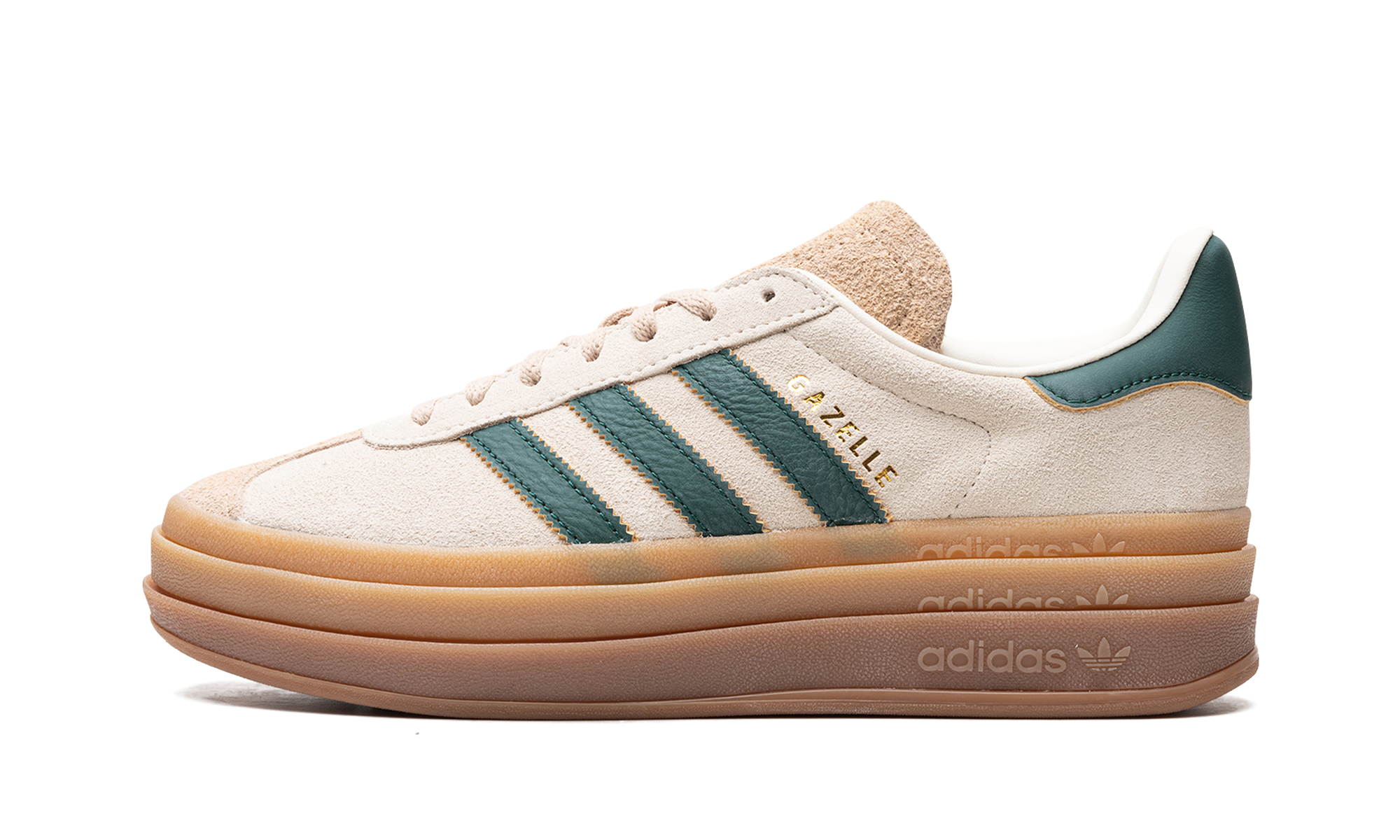 Adidas Gazelle Bold Magic Beige Collegiate Green 5