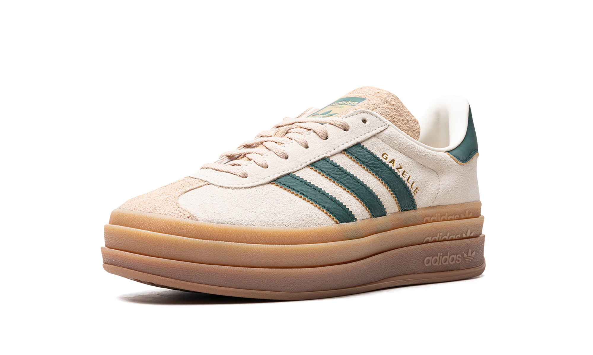Adidas Gazelle Bold Magic Beige Collegiate Green 9