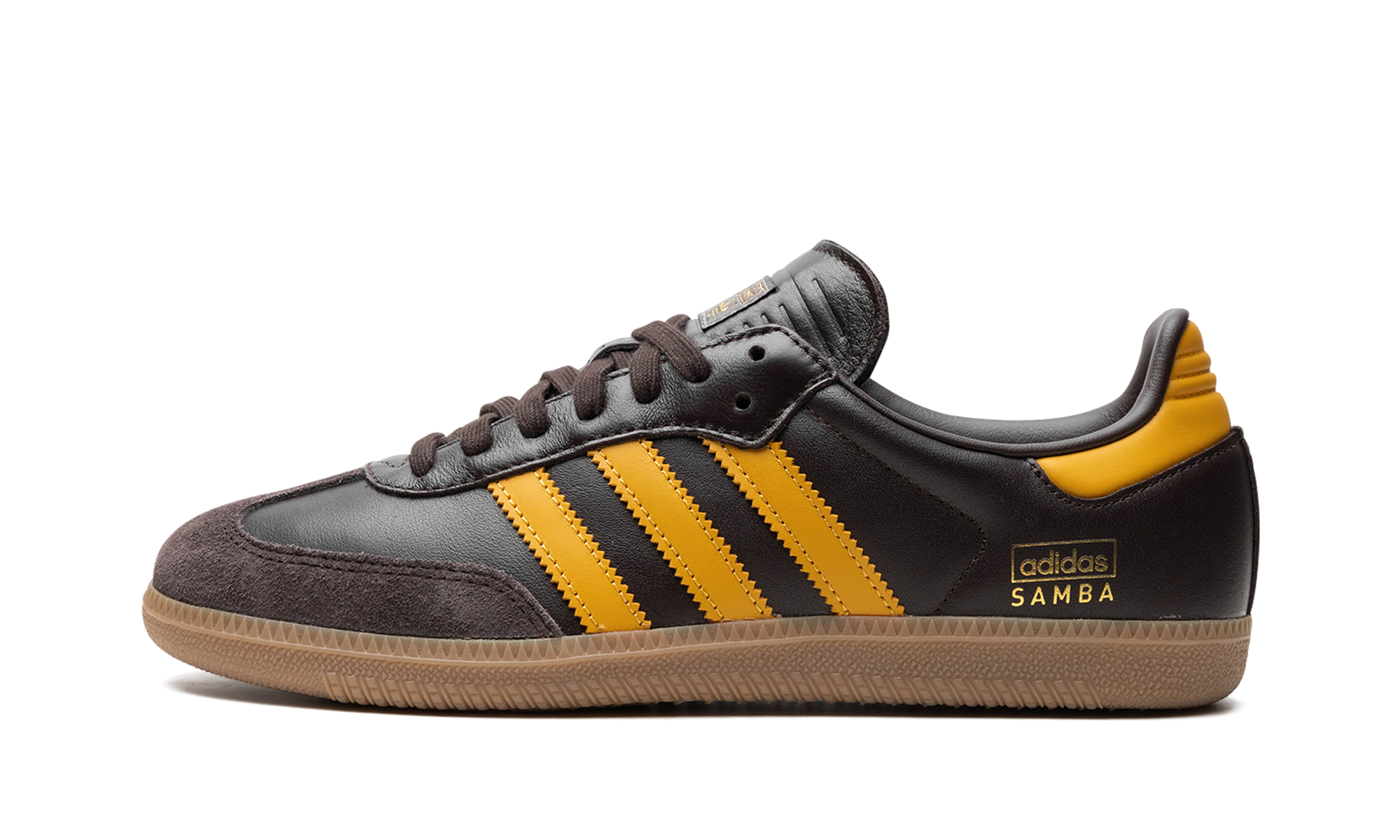 Adidas Samba OG Dark Brown Preloved Yellow 1