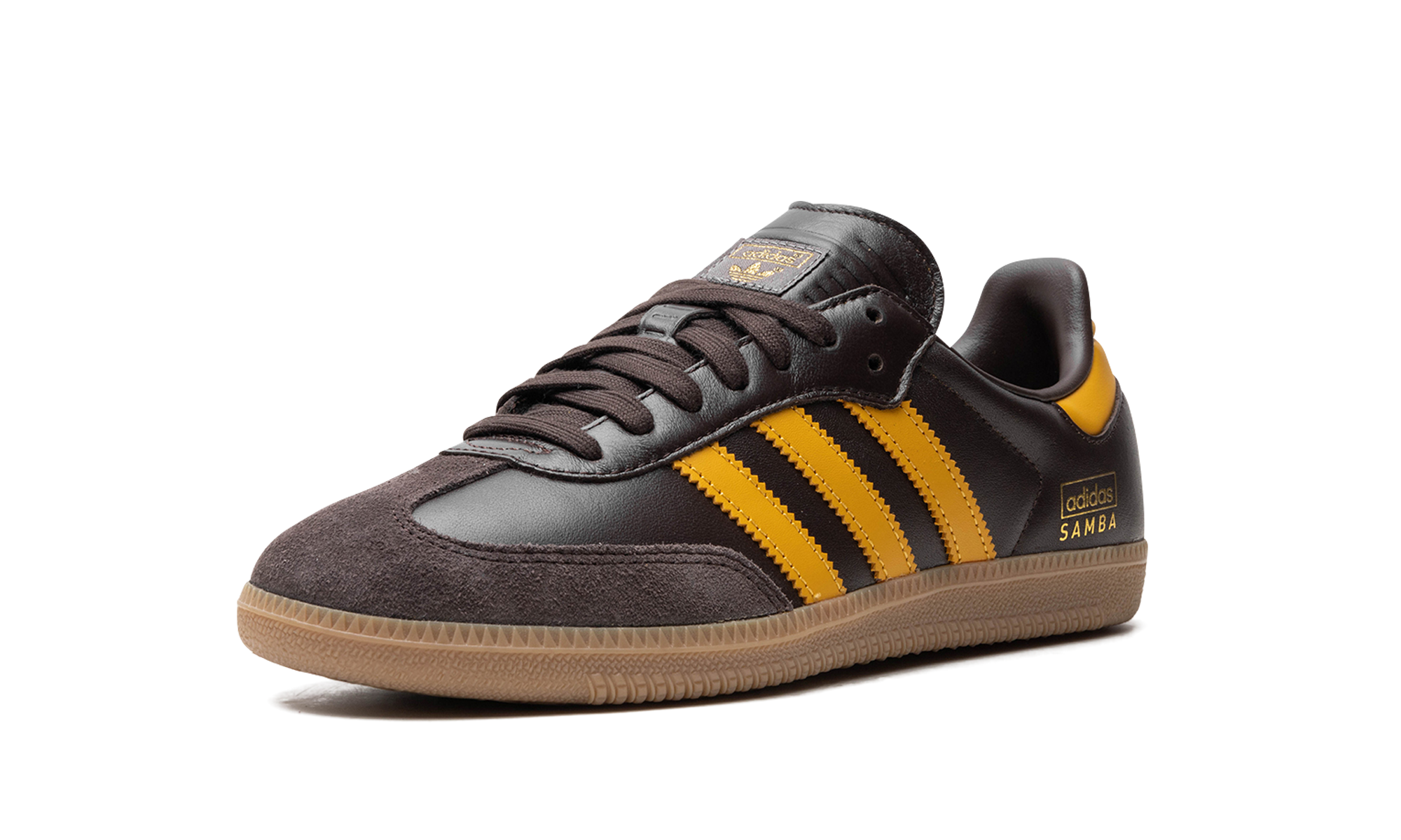 Adidas Samba OG Dark Brown Preloved Yellow 5