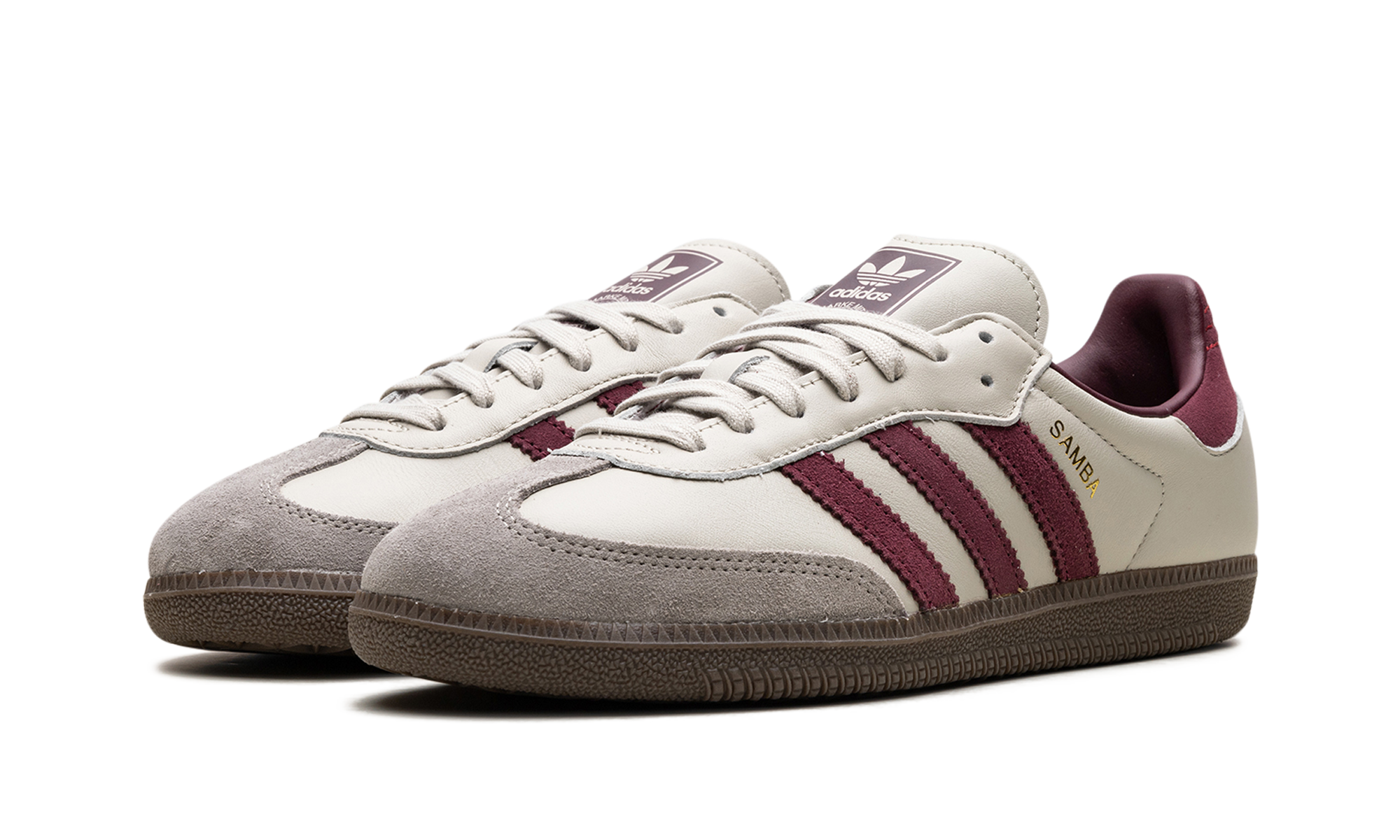 Adidas Samba OG Putty Grey Maroon 3