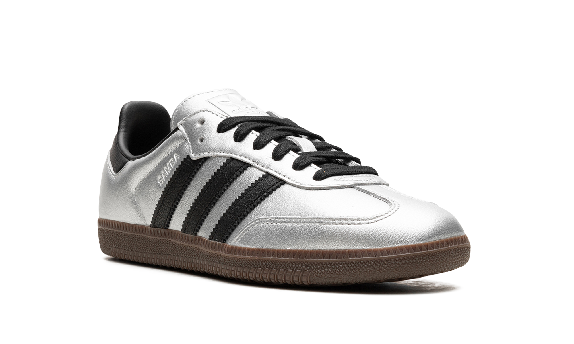Adidas Samba OG Silver Metallic Black Gum (W) 7