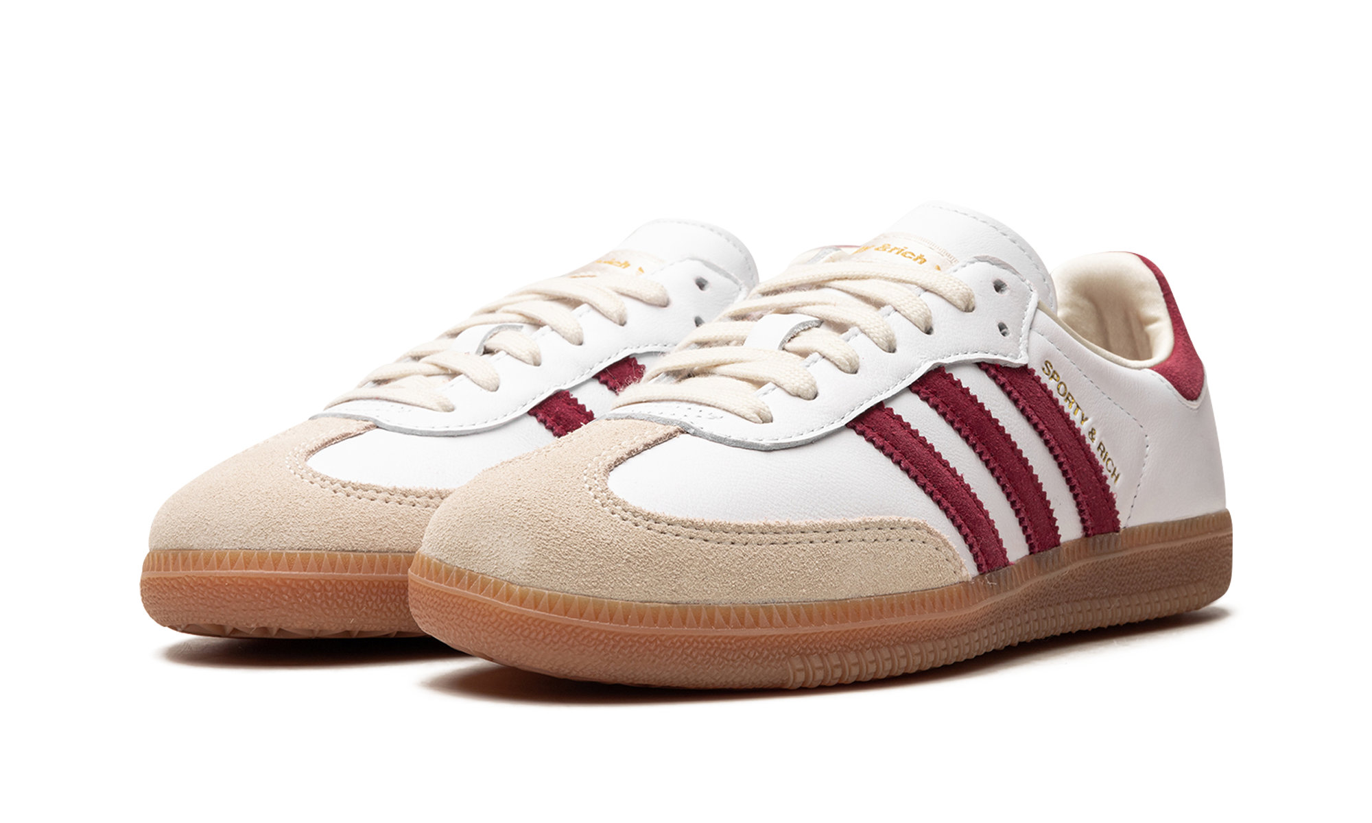 Adidas Samba x Sporty & Rich White Burgundy 3