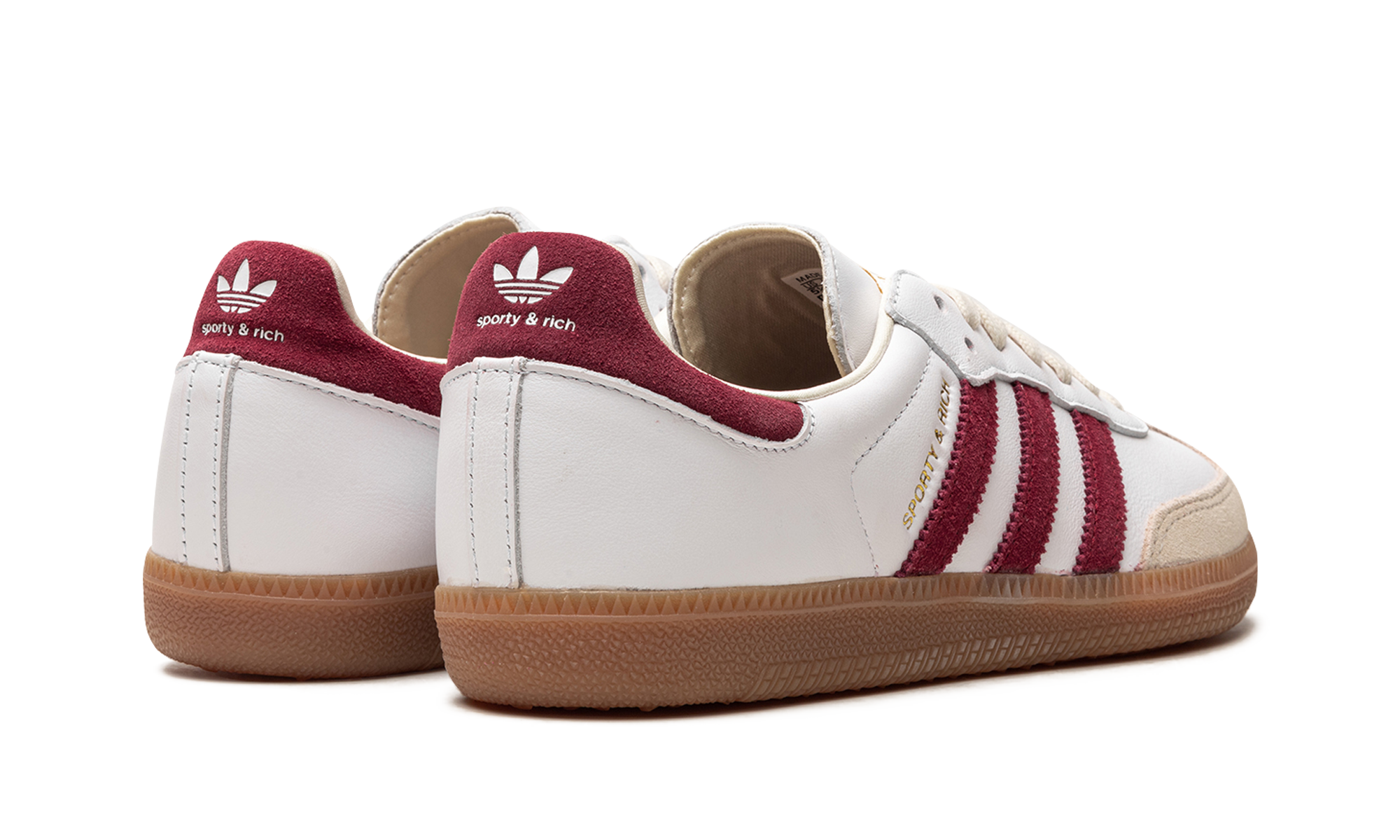 Adidas Samba x Sporty & Rich White Burgundy 4