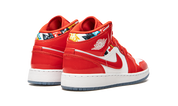 Air Jordan 1 Mid Barcelona Sweater Red Patent (GS) 4
