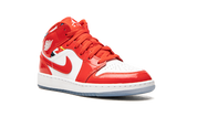 Air Jordan 1 Mid Barcelona Sweater Red Patent (GS) 8