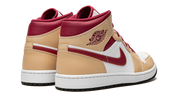 Air Jordan 1 Mid Beige White Red 4