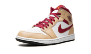 Air Jordan 1 Mid Beige White Red 5