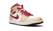 Air Jordan 1 Mid Beige White Red 8