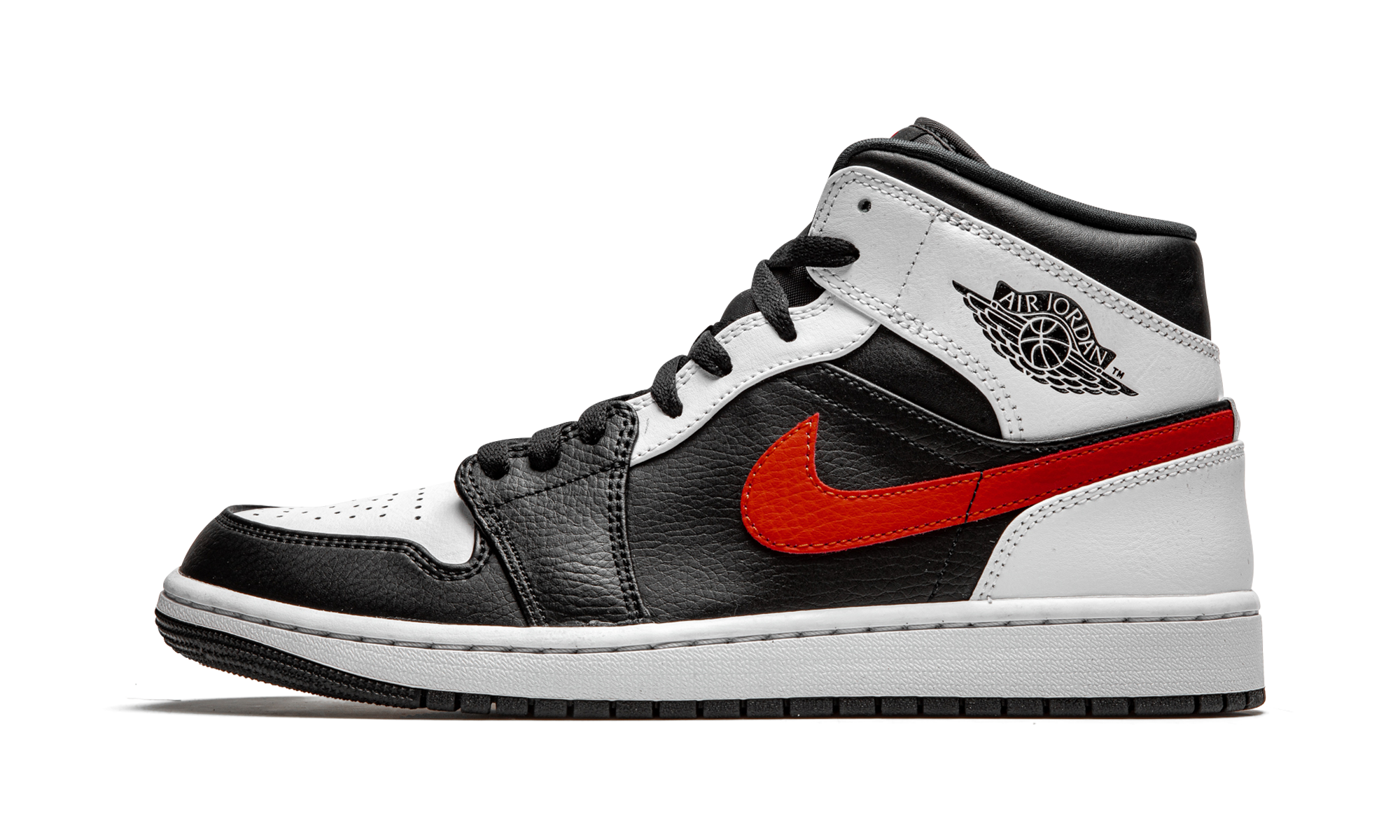 Air Jordan 1 Mid Black Chile Red White