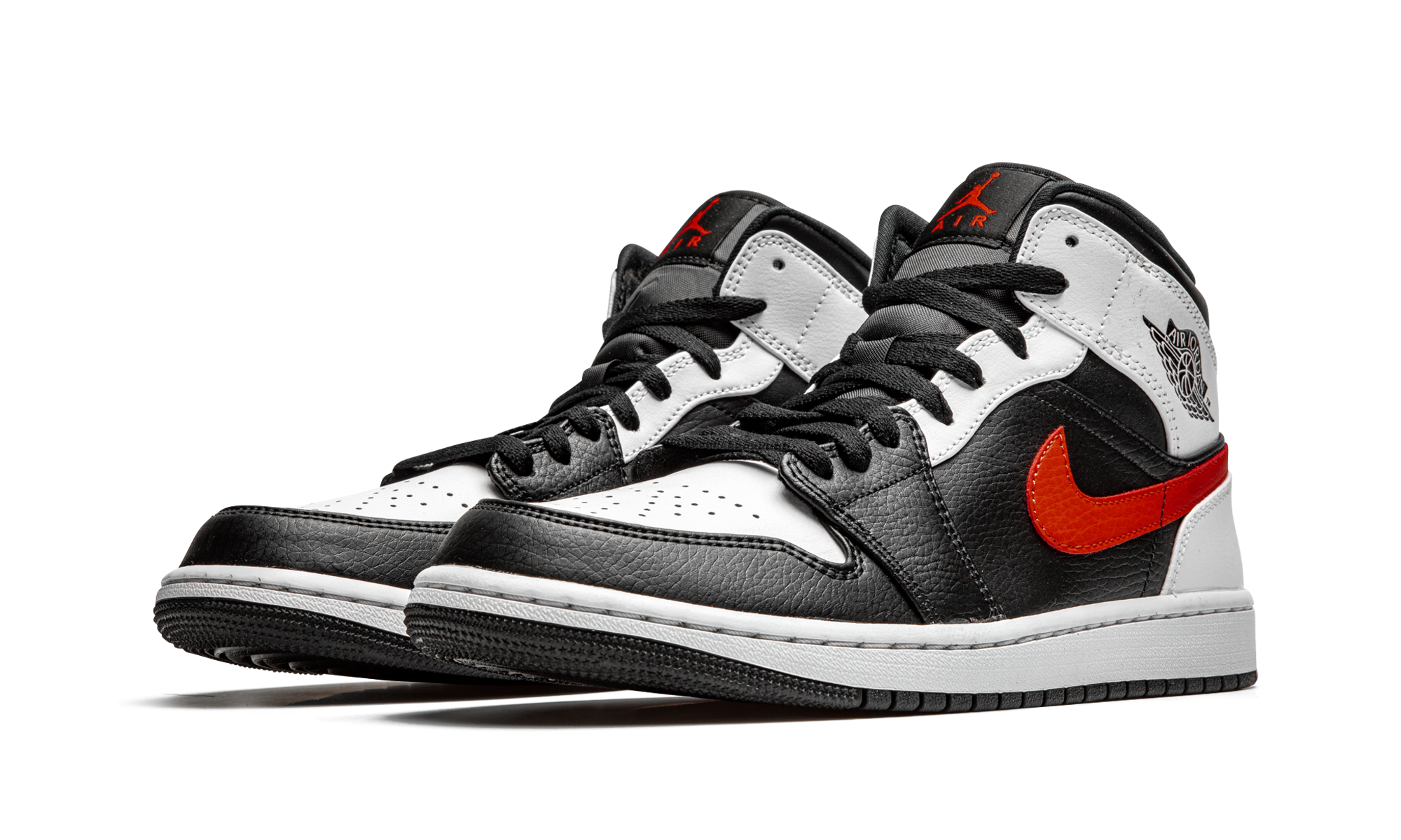 Air Jordan 1 Mid Black Chile Red White