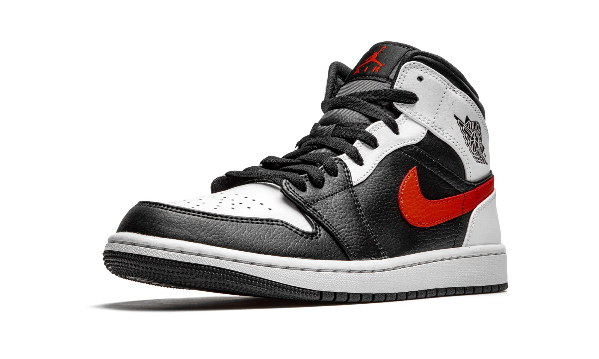 Air Jordan 1 Mid Black Chile Red White