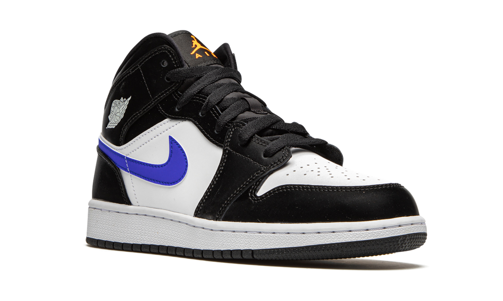 Air Jordan 1 Mid Black Racer Blue (GS) 8
