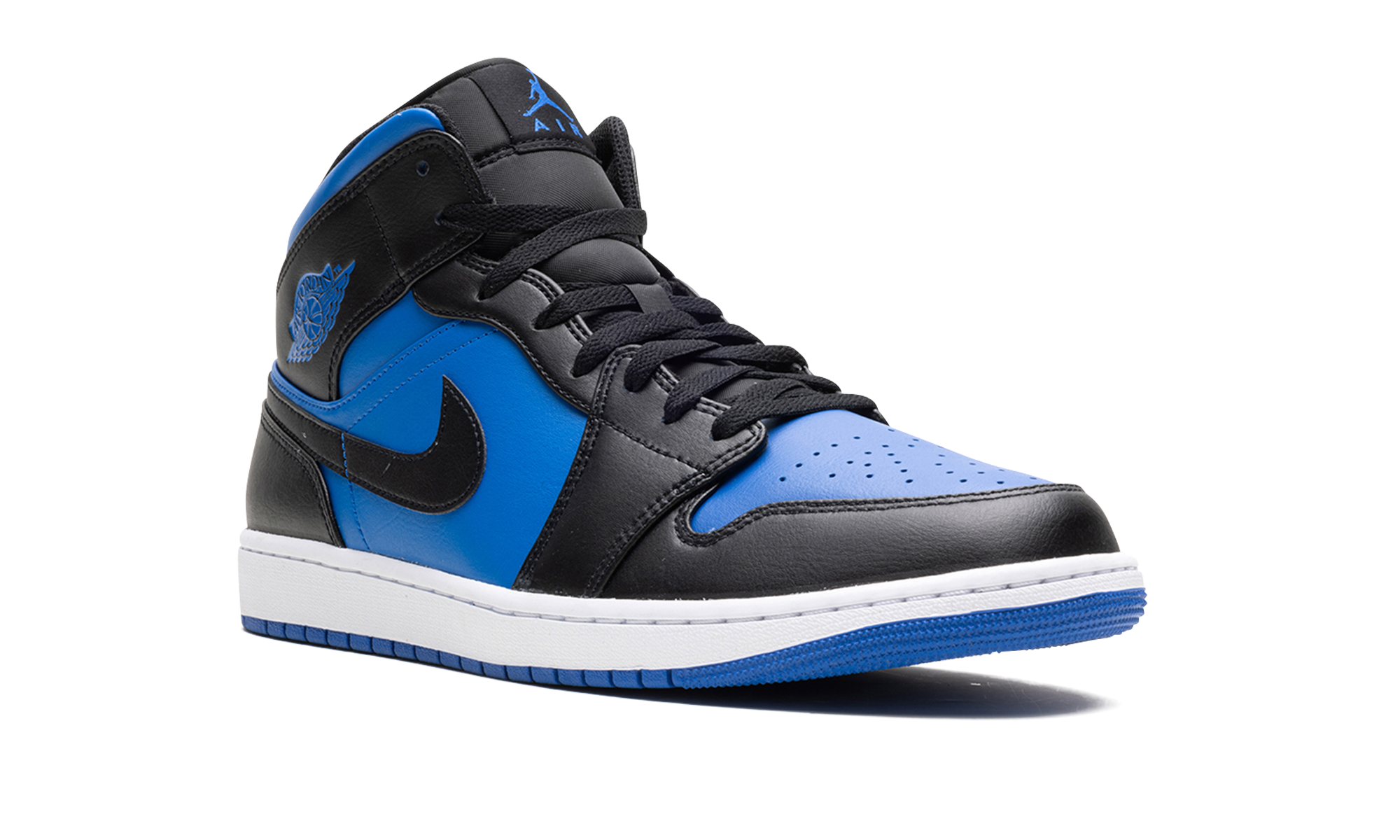 Air Jordan 1 Mid Black Royal Blue 2