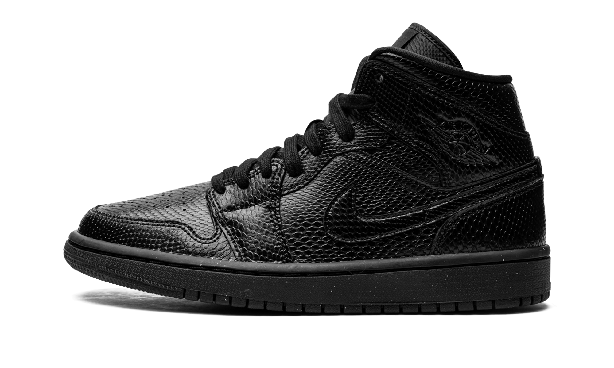 Air Jordan 1 Mid Black Snakeskin (W) 1