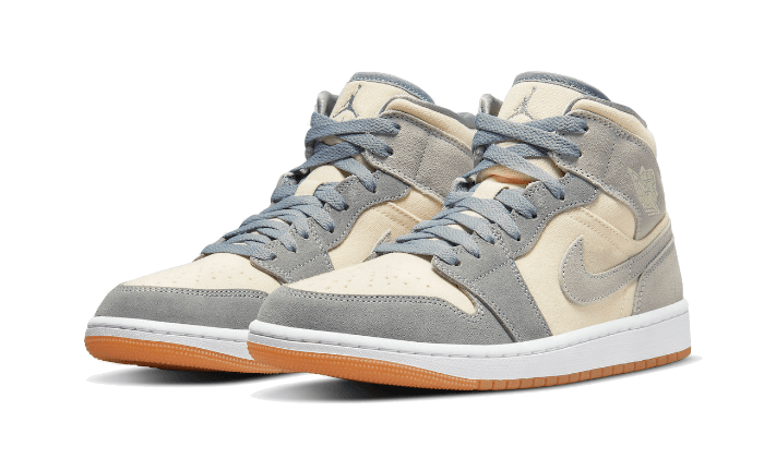 Air Jordan 1 Mid Coconut Milk Particle Gray