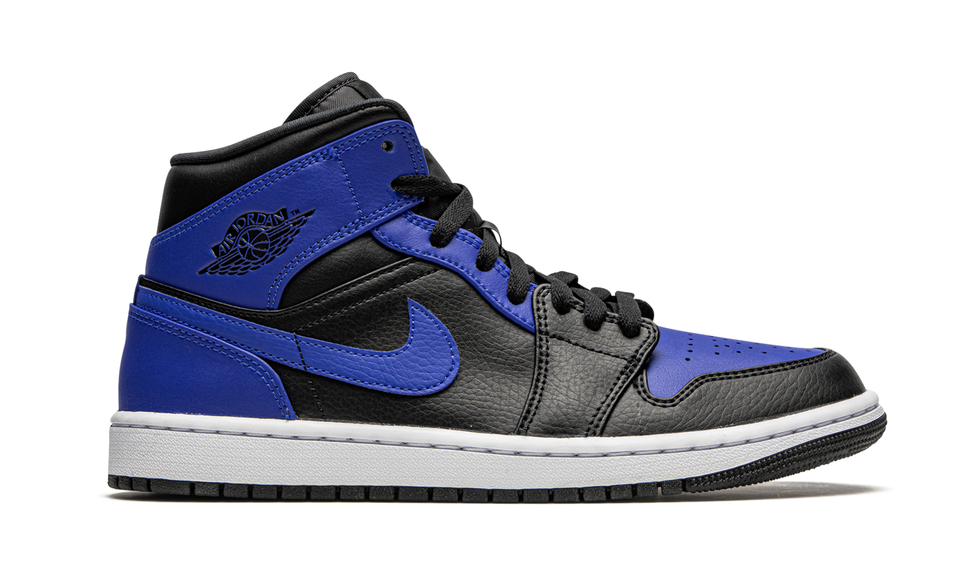 Air Jordan 1 Mid Hyper Royal Tumbled Leather