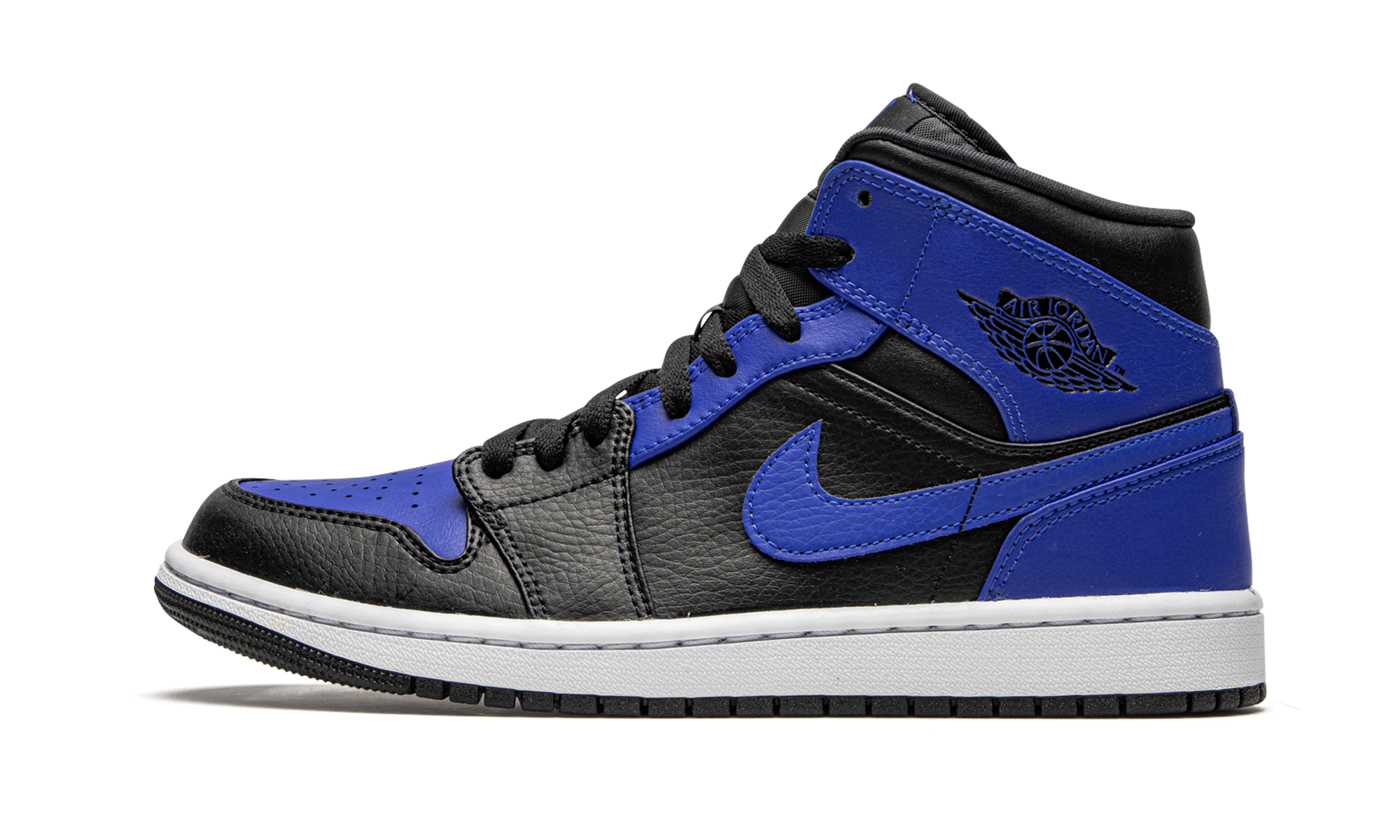 Air Jordan 1 Mid Hyper Royal Tumbled Leather