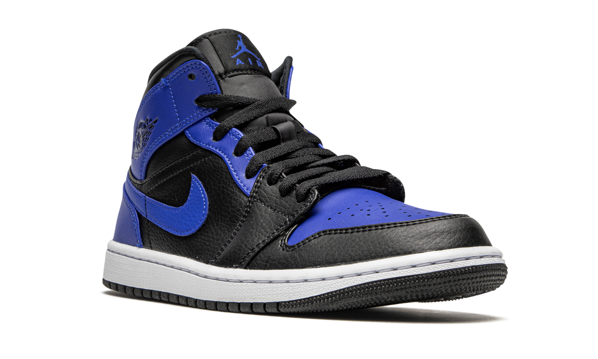 Air Jordan 1 Mid Hyper Royal Tumbled Leather