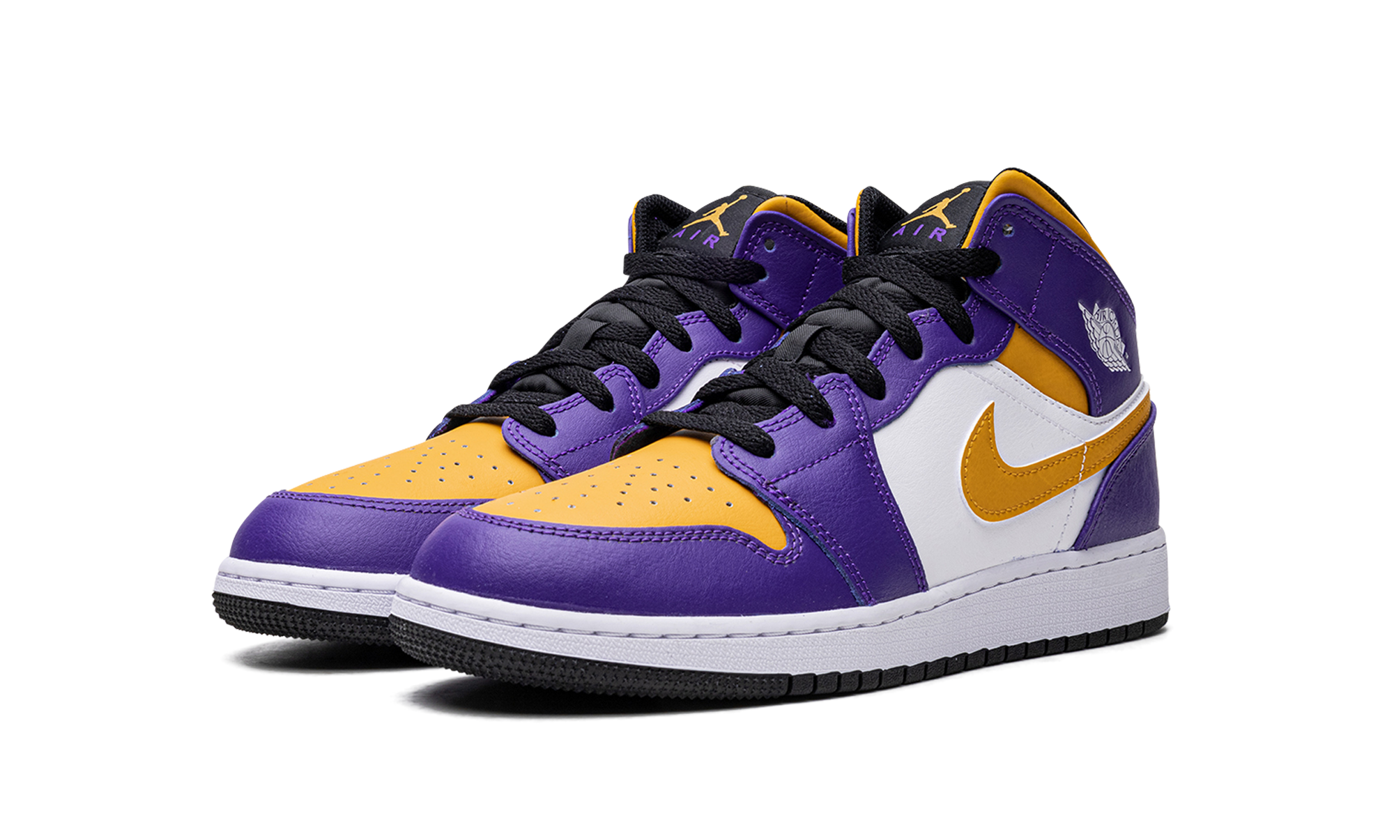 Air Jordan 1 Mid Lakers (GS) 3