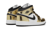 Air Jordan 1 Mid Metallic Gold Black White (GS) 4