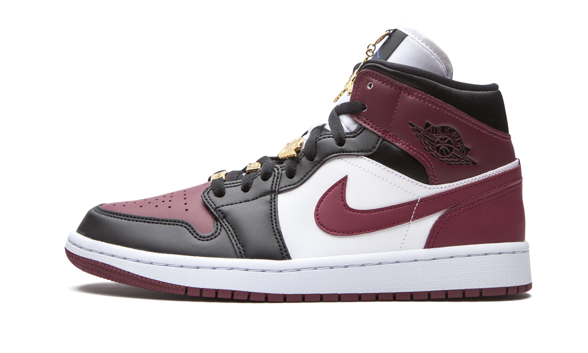 Air Jordan 1 Mid Se Black Dark Beetroot