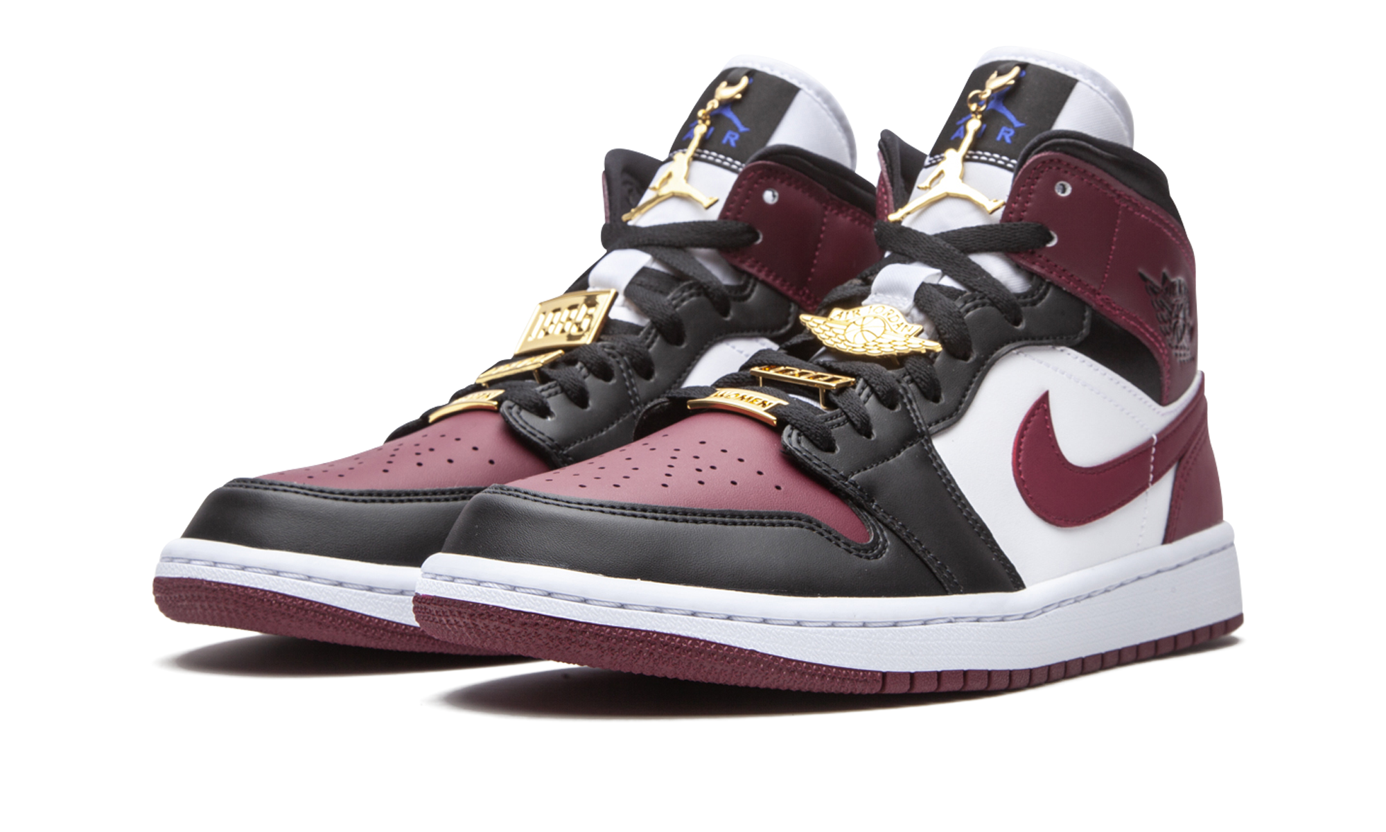Air Jordan 1 Mid Se Black Dark Beetroot