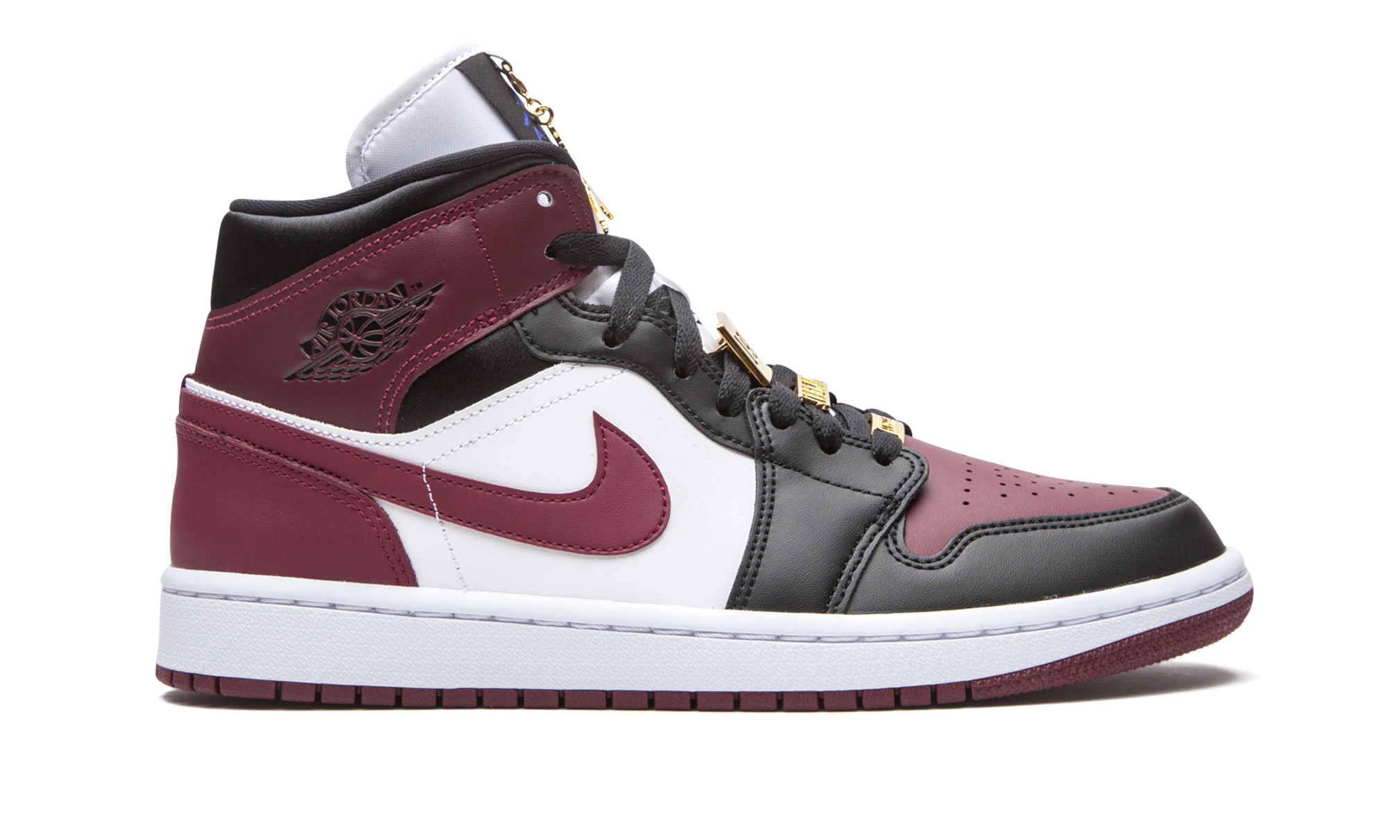 Air Jordan 1 Mid Se Black Dark Beetroot
