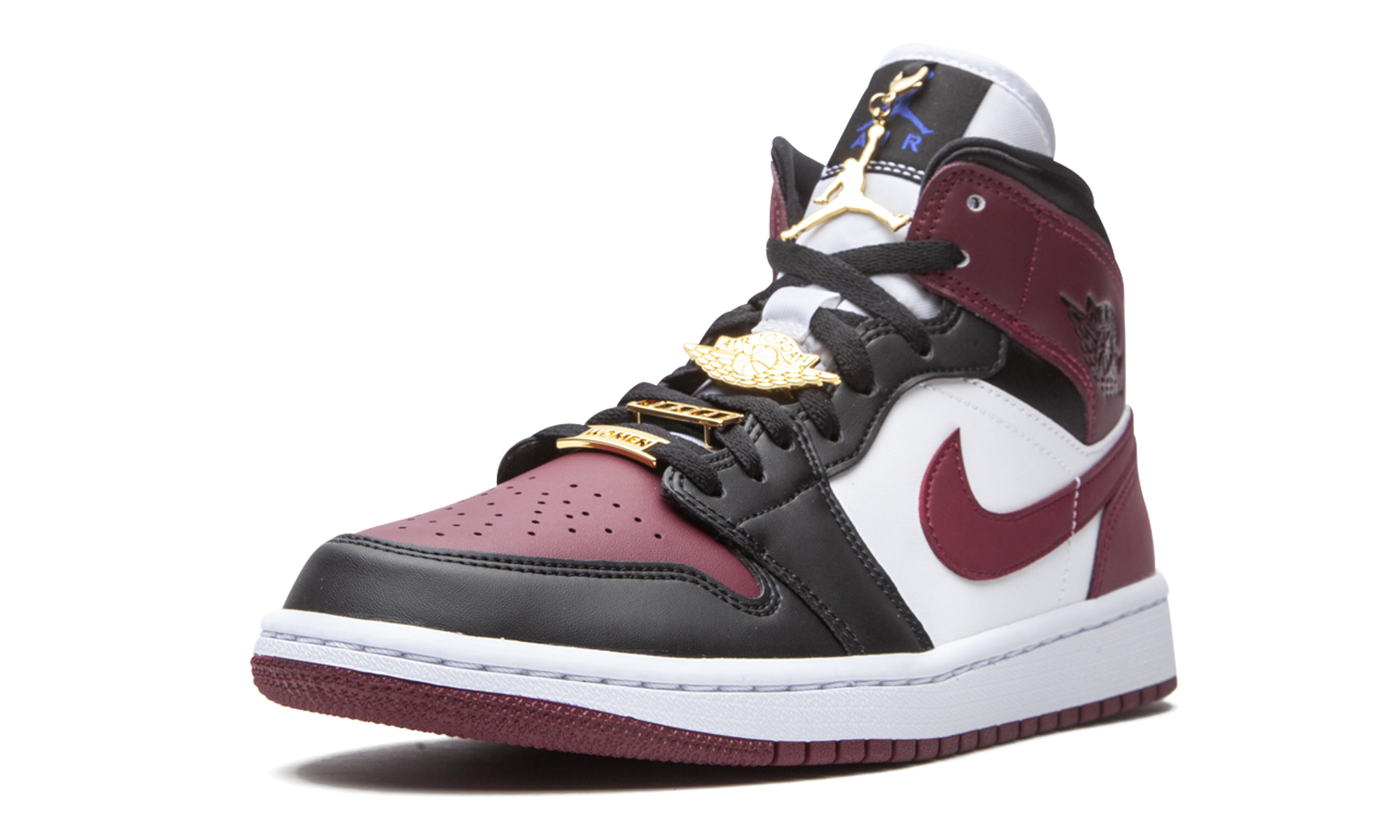 Air Jordan 1 Mid Se Black Dark Beetroot