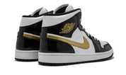 Air Jordan 1 Mid SE Black Gold Patent Leather 4