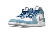 Air Jordan 1 Mid SE French Blue Light Steel (GS) 3