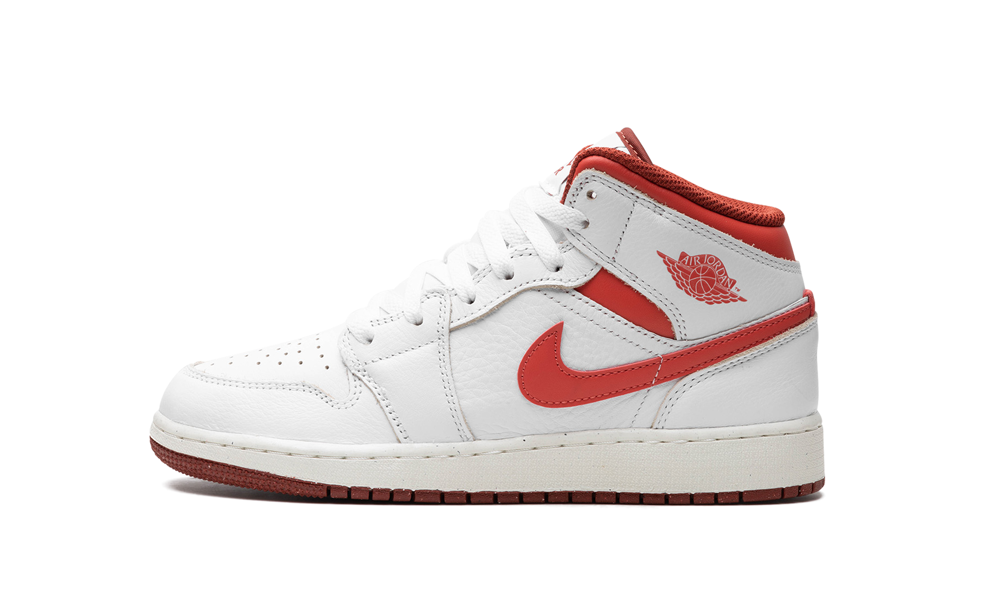 Air Jordan 1 Mid SE GS White Dune Red 1