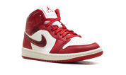 Air Jordan 1 Mid SE Red Cracked Leather (W) 2
