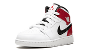 Air Jordan 1 Mid White Black Gym Red (GS) 5