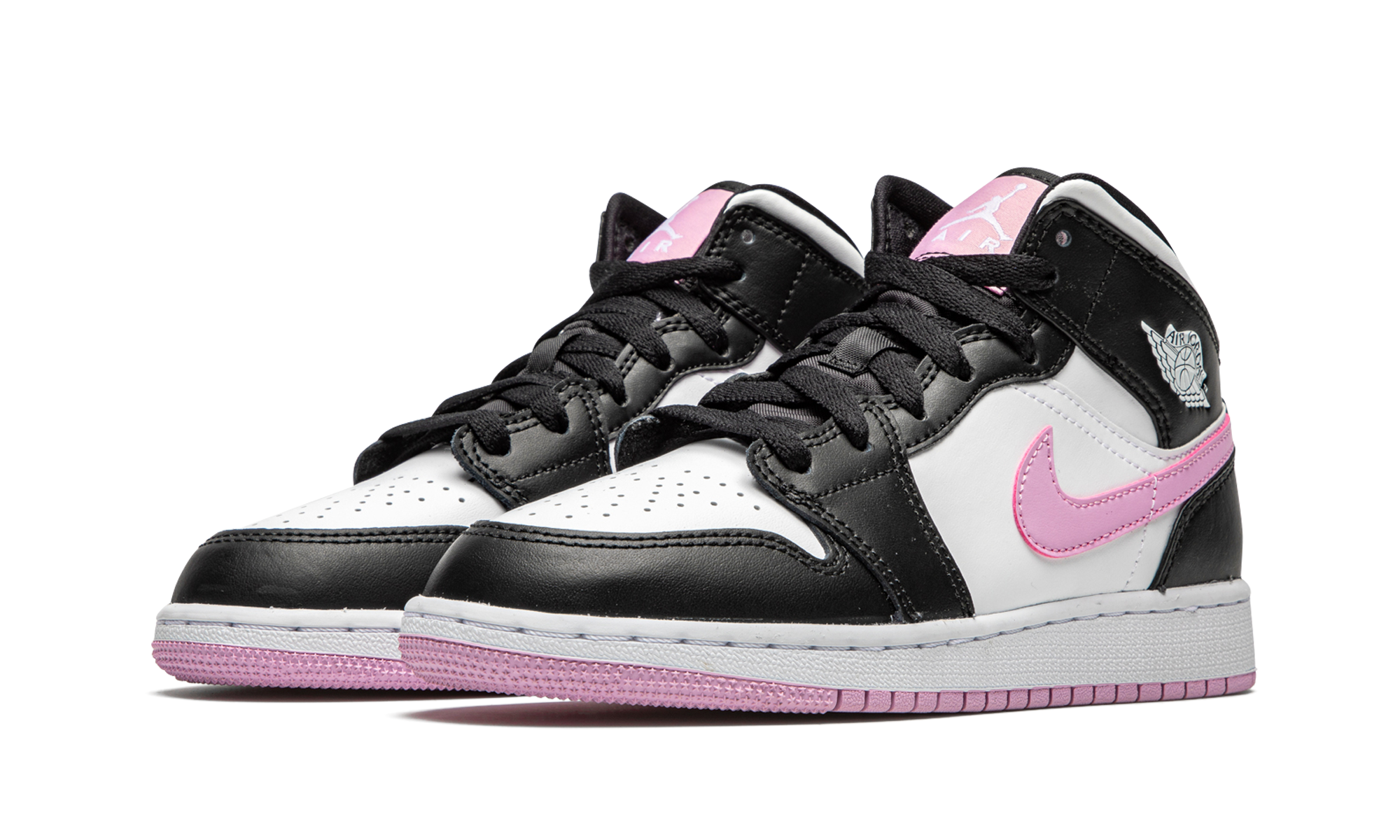 Air Jordan 1 Mid White Black Light Arctic Pink