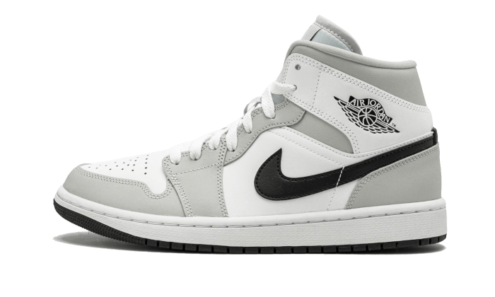 Air Jordan 1 Mid White Light Smoke Gray