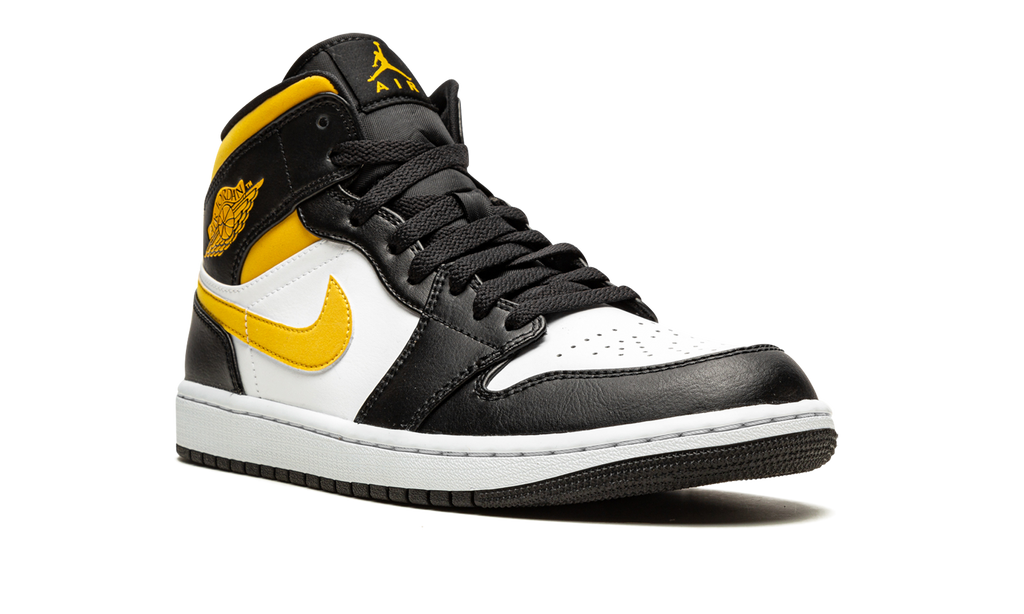 Air Jordan 1 Mid White Pollen Black 8