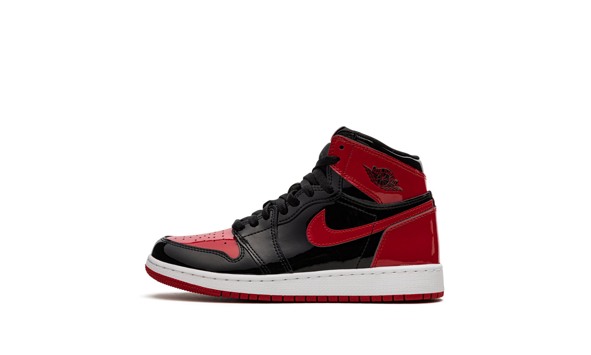 Air Jordan 1 Retro High OG Bred Patent (GS) 2
