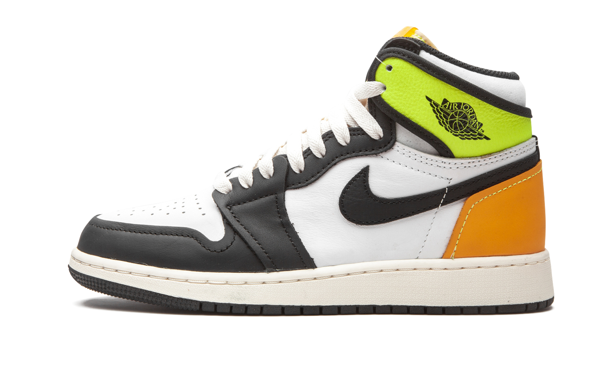 Air Jordan 1 Retro High White Black Volt University Gold (GS) 2