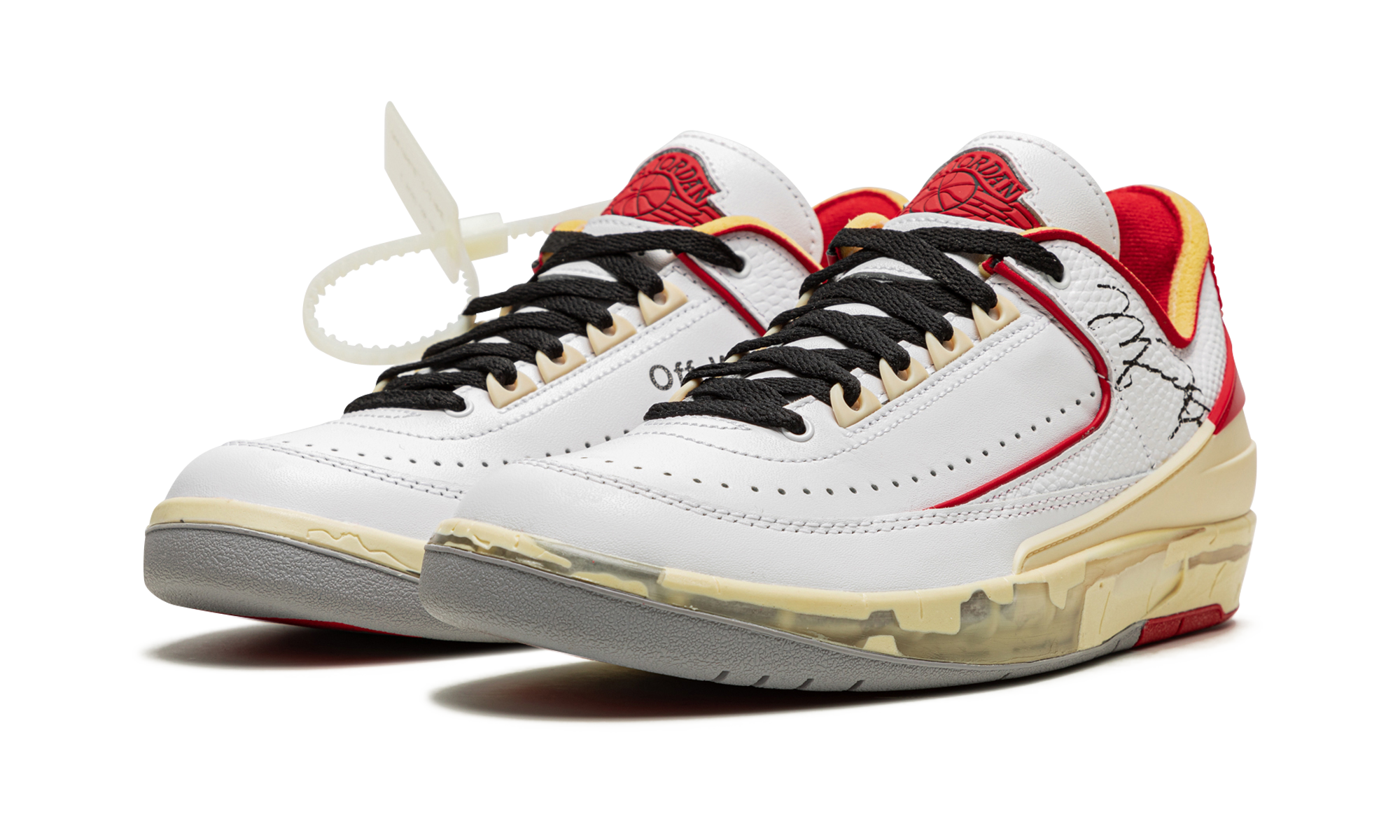Air Jordan 2 Retro Low SP Off-White White Red 3