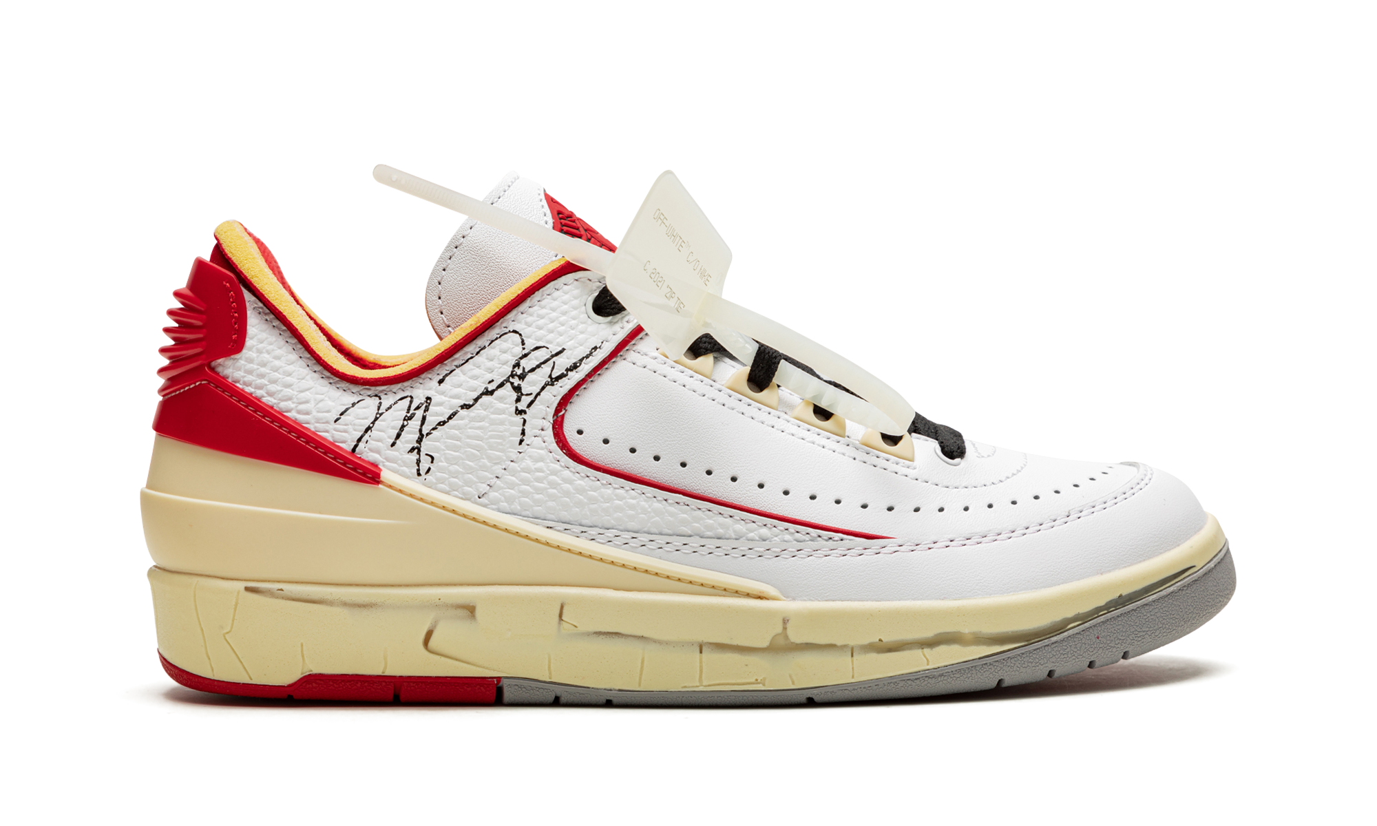 Air Jordan 2 Retro Low SP Off-White White Red 7