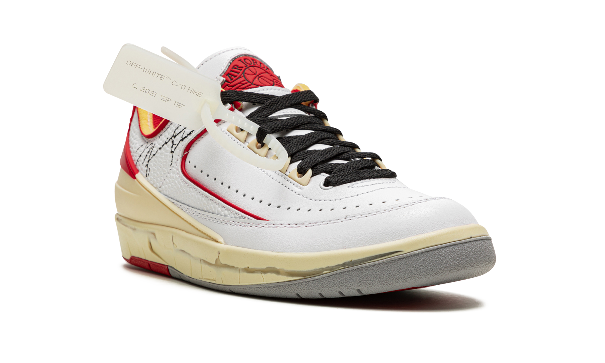 Air Jordan 2 Retro Low SP Off-White White Red 8