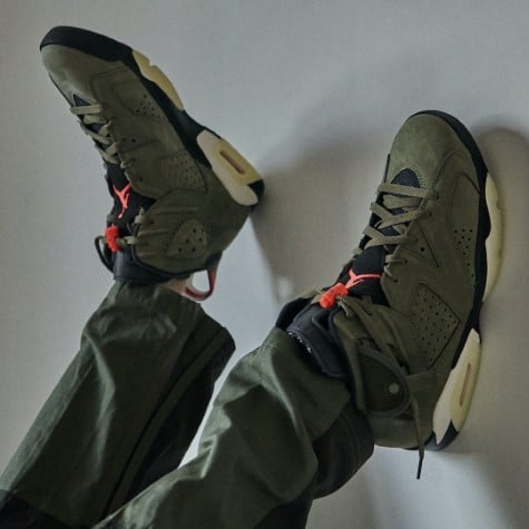 Air Jordan 6 Travis Scott Medium Olive 7