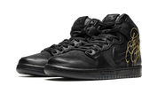 FAUST x Nike SB Dunk High 'Black and Metallic Gold' 3