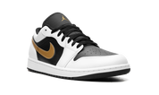 Jordan 1 Low White Black Metallic Gold Swoosh 2