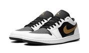 Jordan 1 Low White Black Metallic Gold Swoosh 3