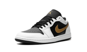 Jordan 1 Low White Black Metallic Gold Swoosh 5