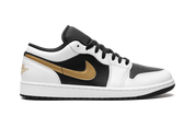 Jordan 1 Low White Black Metallic Gold Swoosh 7