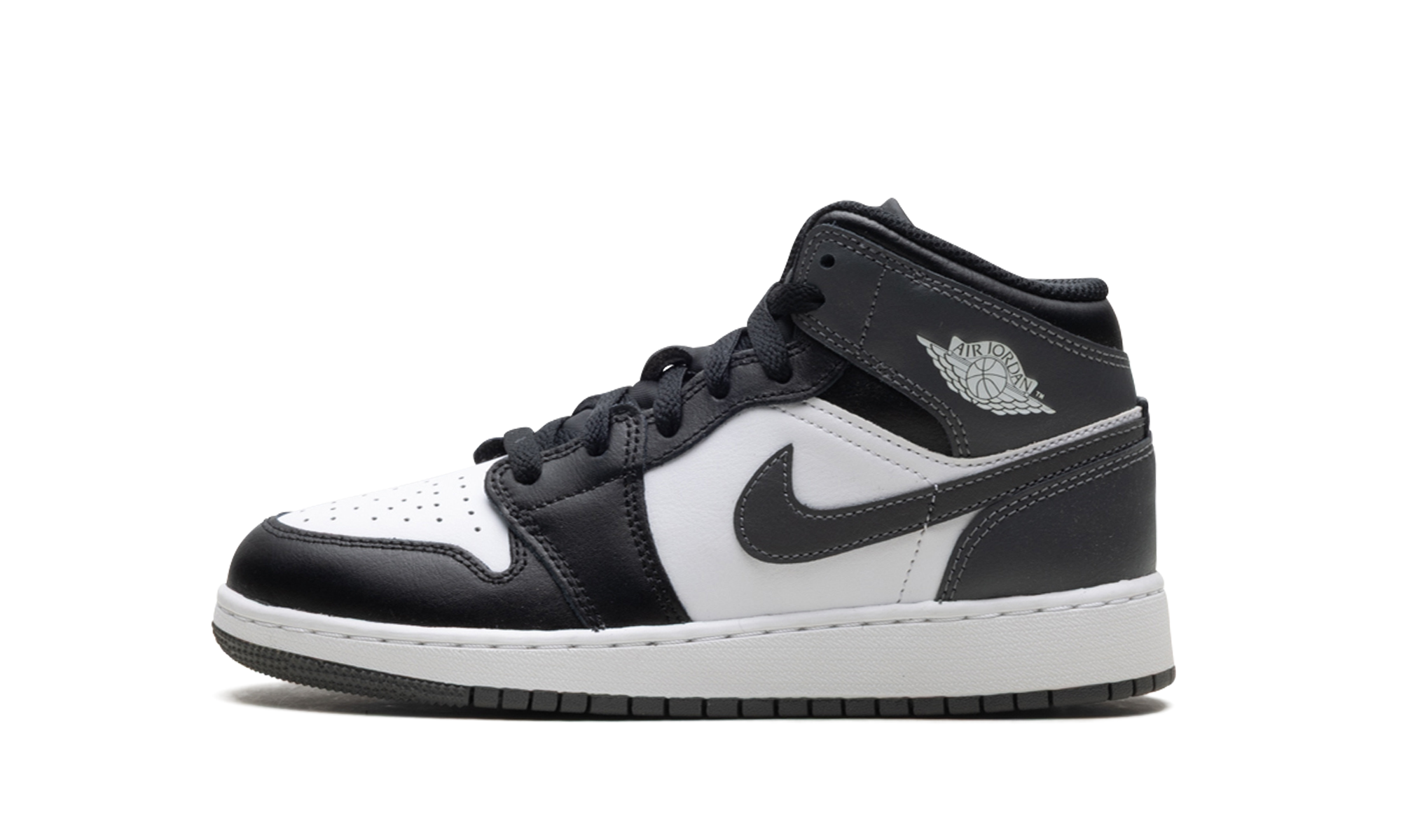 Jordan 1 Mid Black White Iron Grey (GS) 1