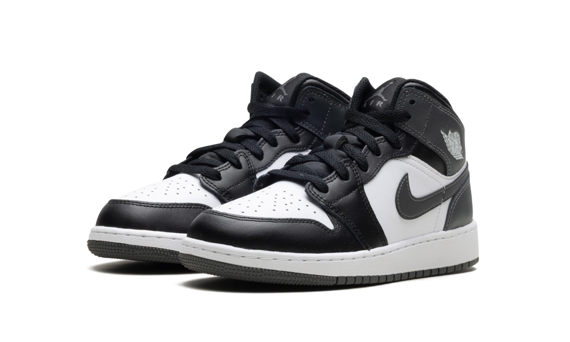 Jordan 1 Mid Black White Iron Grey (GS) 3